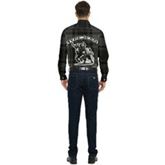 Black Plaid Men's Long Sleeve Pocket Shirt