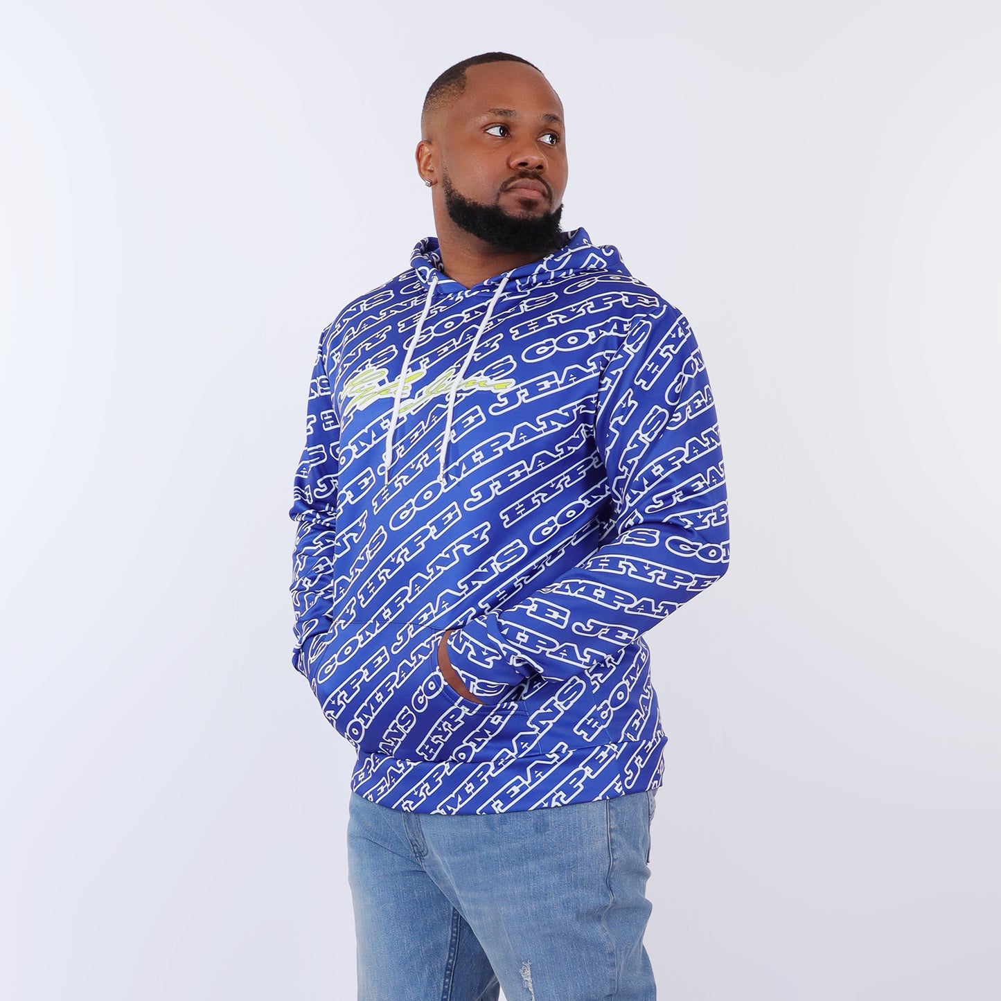 HJC Blue Mono Men's Hoodie