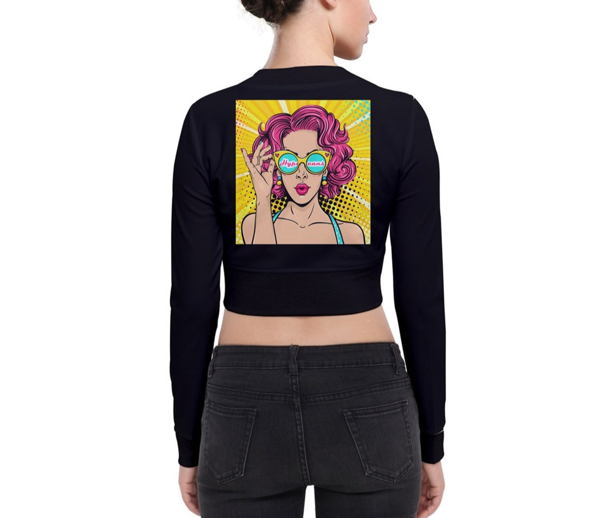 Hype Jeans Company Womens Long Sleeve Zip Up Bomber Jacket