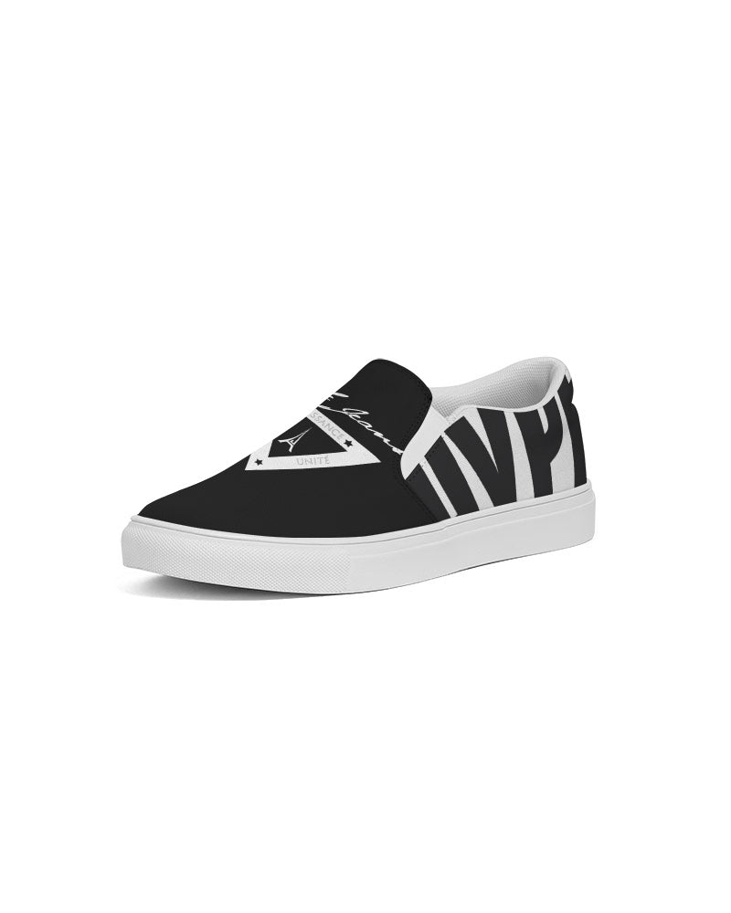 Hype Jeans Company Men's Slip-On Canvas Shoe ( Black / white )