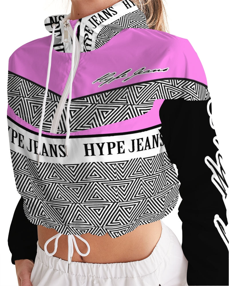 Hype Jeans Women's Cropped Windbreaker (Pink) - Hype Jeans Company - Hype Jeans