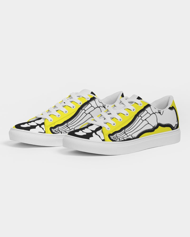 Hype Jeans Yellow Skeleton Men's Faux-Leather Sneaker