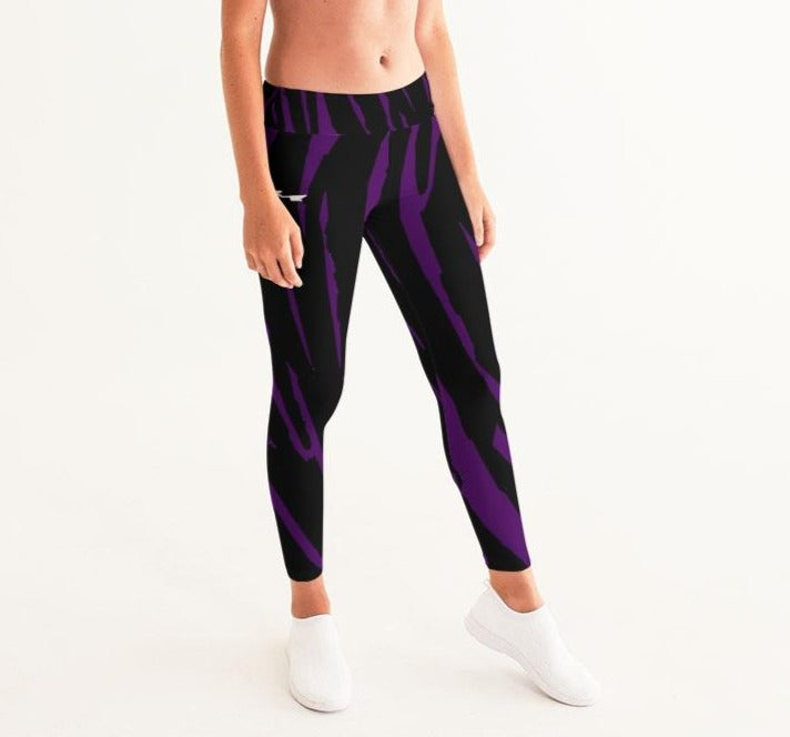 Hype Jeans Company Purple Slashs Women's Yoga Pants