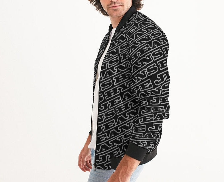 Hype Jeans Monogram Black Men's Bomber Jacket