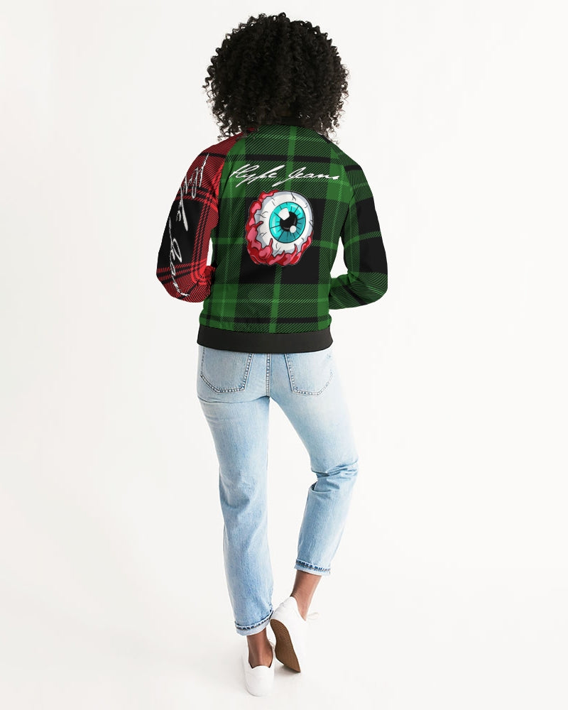 Hype Jeans Company 5 way plaid Women's Bomber Jacket