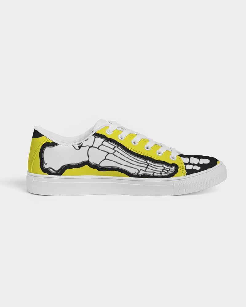 Hype Jeans Yellow Skeleton Men's Faux-Leather Sneaker