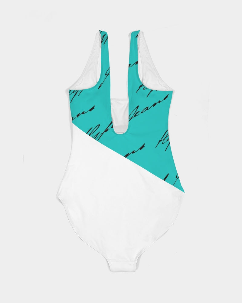 Hype Jeans Company Women's One-Piece Swimsuit (Bilo Blue)