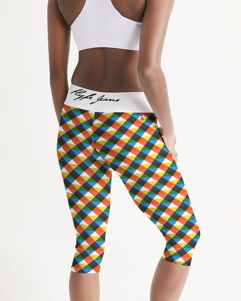Hype Jeans Company Women's Mid-Rise Capri (Multi- Colors)