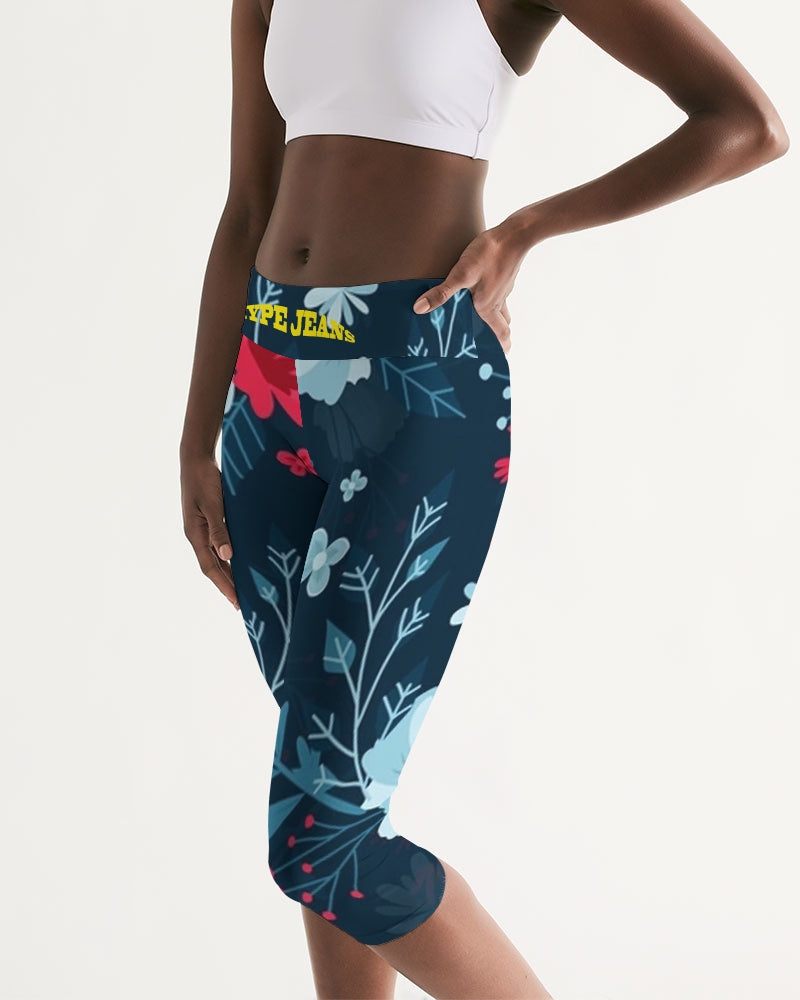 Hype Jeans Company Flowers Women's Mid-Rise Capri