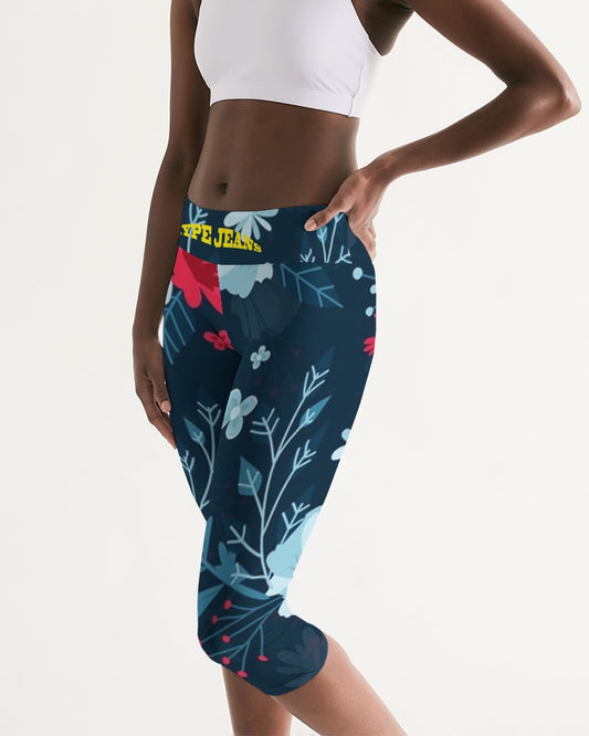 Hype Jeans Company Flowers Women's Mid-Rise Capri