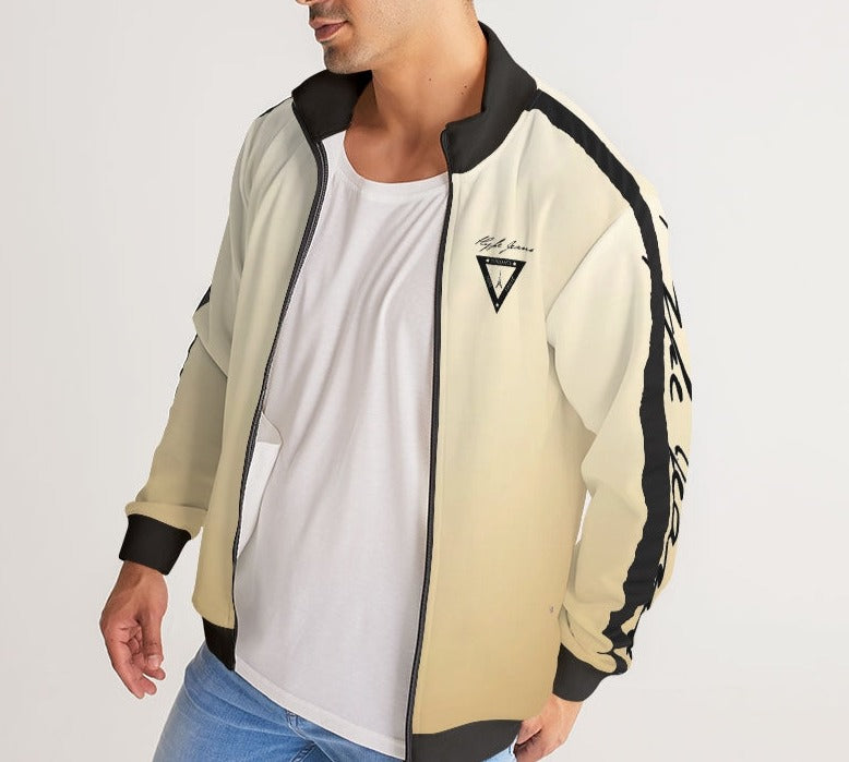 Hype Jeans Company Tears Men's Stripe-Sleeve Track Jacket