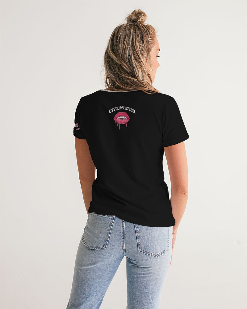 Hype Jeans Company Women's V-Neck Tee Black