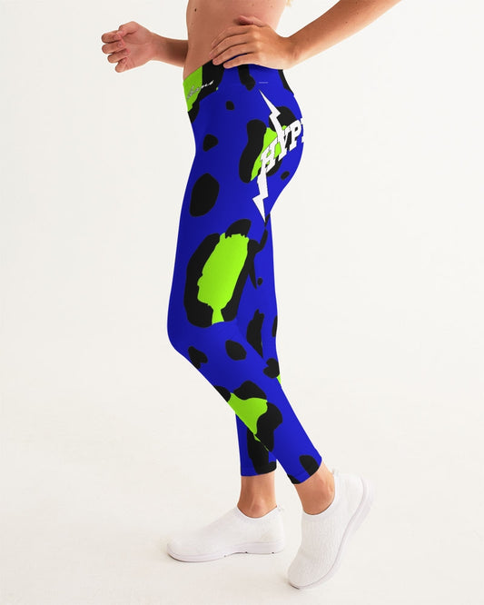 Hype Jeans Company Leopard Blue Women's Yoga Pants - Hype Jeans Company - Hype Jeans