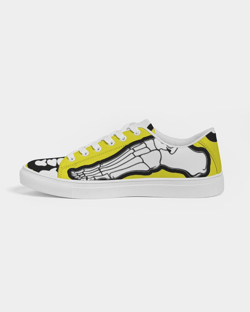 Hype Jeans Yellow Skeleton Men's Faux-Leather Sneaker