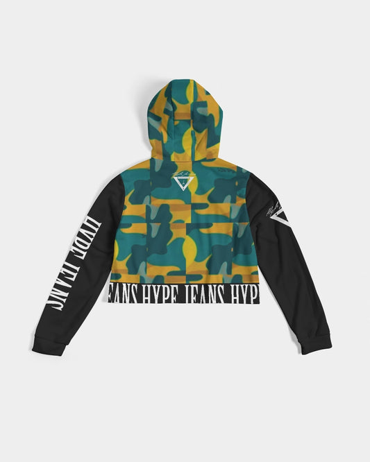Hype Jeans Company - Forest fall fade Camo Women's Cropped Hoodie - Hype Jeans Company - Hype Jeans