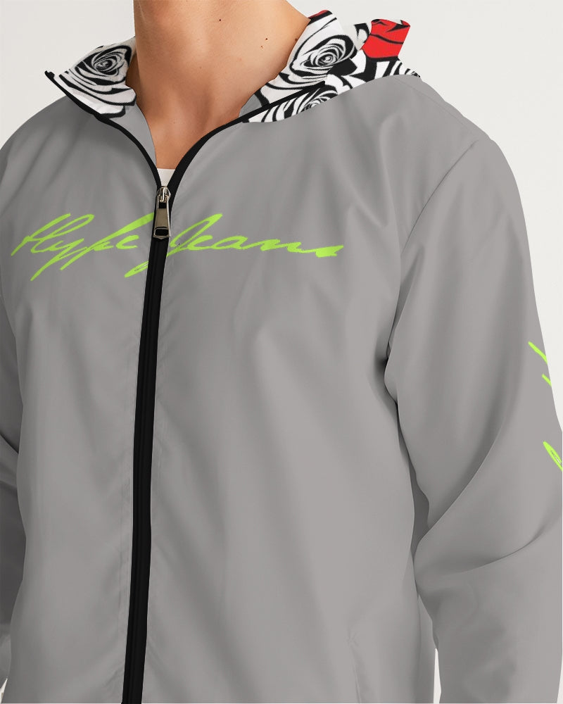 Hype Jeans Company Rose Flowers Gray Men's Windbreaker 2
