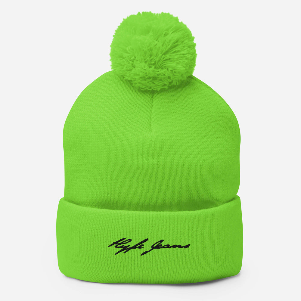 Hype Jeans Company Green Pom-Pom Beanie
