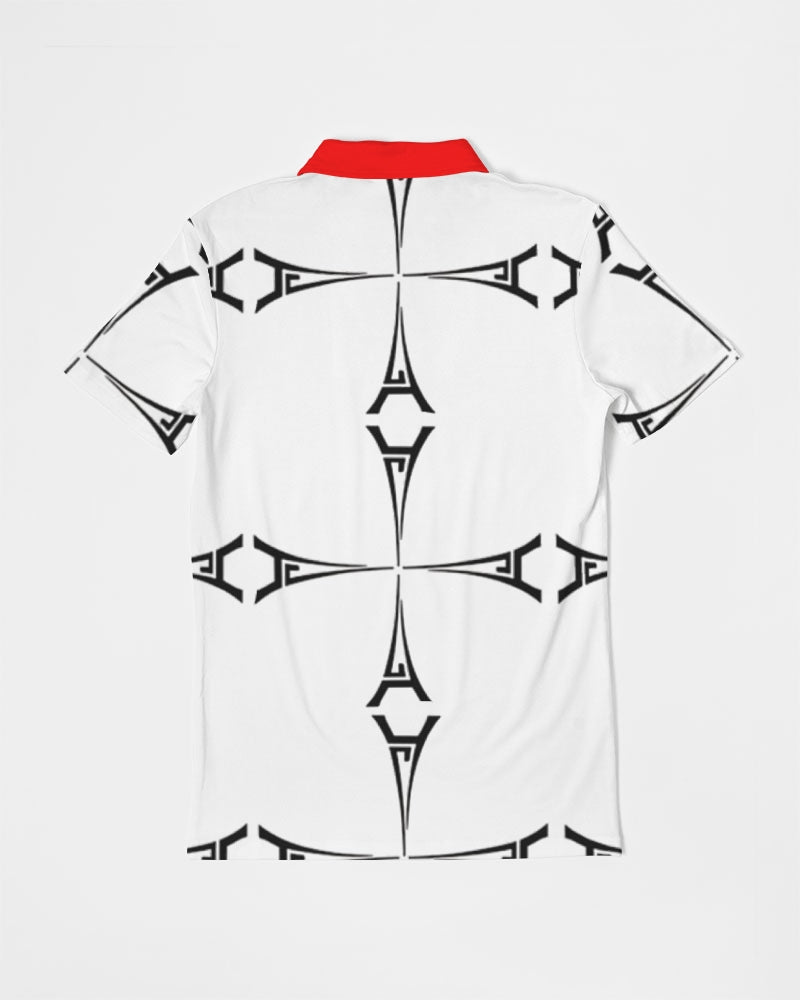 Hype Jeans Eiffel Tower Men's All-Over Print Slim Fit Short Sleeve Polo
