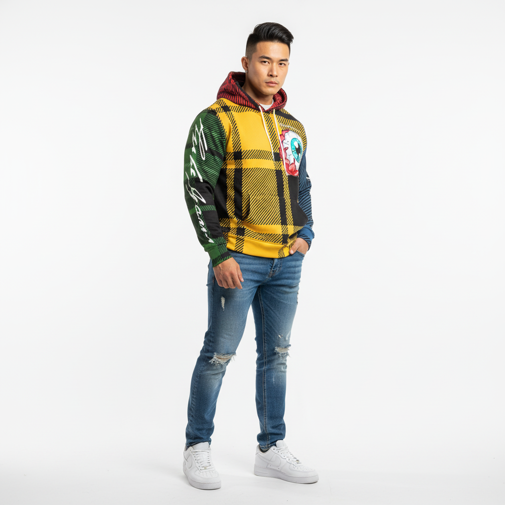 Hype Jeans Company 5 way plaid Men's Hoodie