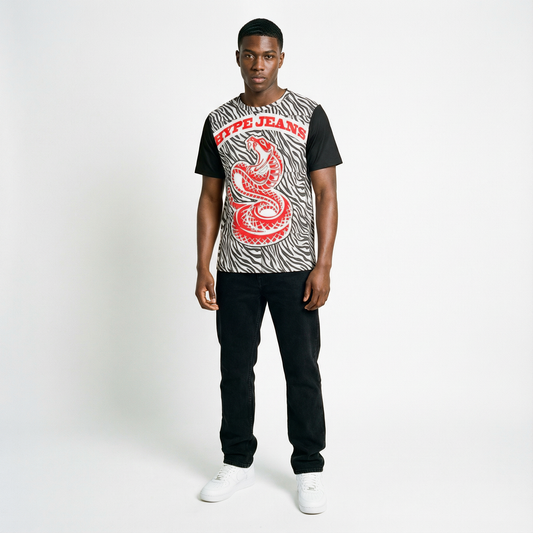 Hype Jeans Company Tiger print kids (black/white)