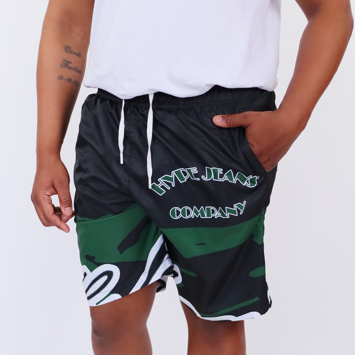 HJC Green Army Men's Jogger Shorts