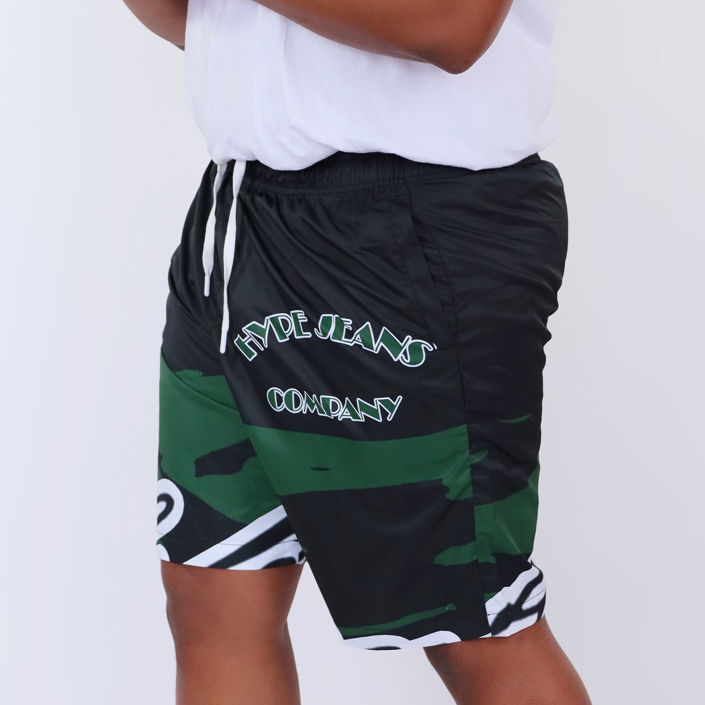 HJC Green Army Men's Jogger Shorts