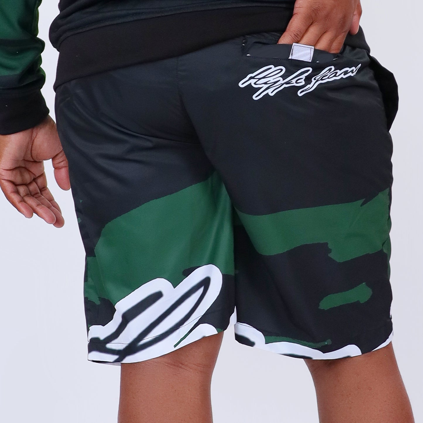 HJC Green Army Men's Jogger Shorts