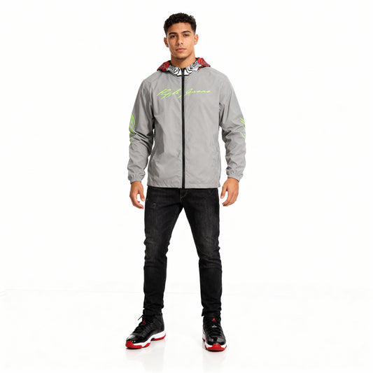 Hype Jeans Company Rose Flowers Gray Men's Windbreaker 2