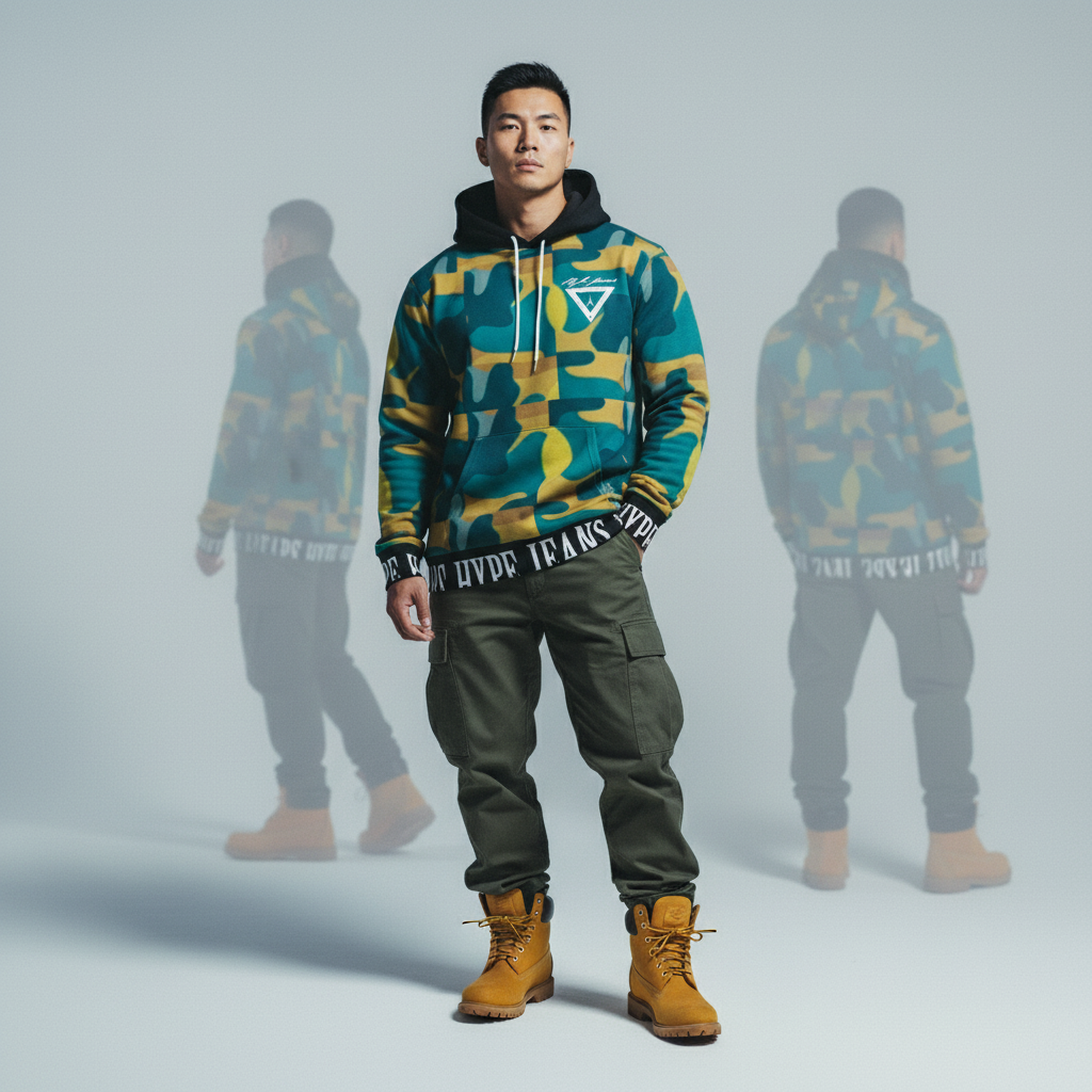 Hype Jeans Company - Forest fall fade camo Men's Hoodie