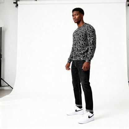 Hype Varisty Black Men's Classic French Terry Crewneck Pullover - Black - Hype Jeans Company - Hype Jeans 