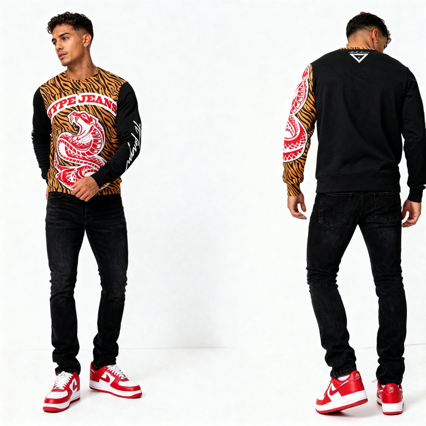 Hype Jeans Company Men's Classic French Terry Crewneck Pullover