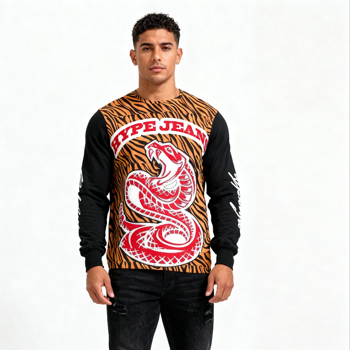 Hype Jeans Company Men's Classic French Terry Crewneck Pullover