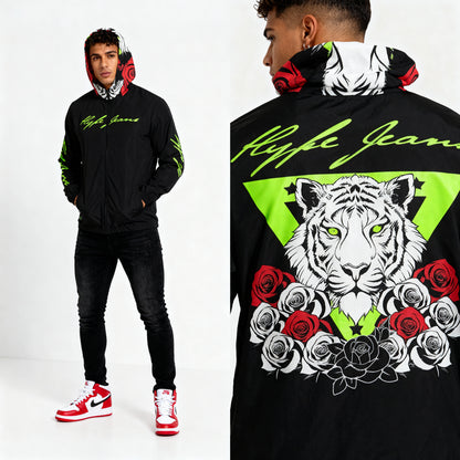Hype Jeans Company Rose Flowers Men's Black Windbreaker 2 - Hype Jeans Company - Hype Jeans 