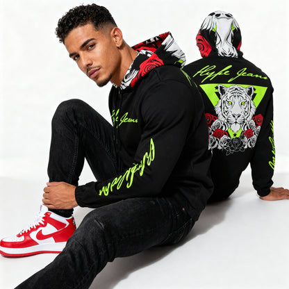Hype Jeans Company Rose Flowers Men's Black Windbreaker 2 - Hype Jeans Company - Hype Jeans 