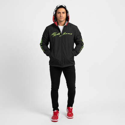 Hype Jeans Company Rose Flowers Men's Black Windbreaker 2 - Hype Jeans Company - Hype Jeans 