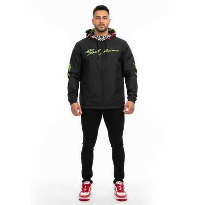 Hype Jeans Company Rose Flowers Men's Black Windbreaker 2 - Hype Jeans Company - Hype Jeans 