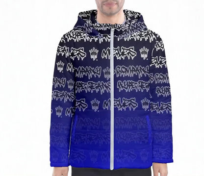 Hype Jeans Company blue fade Men's Hooded Puffer Jacket