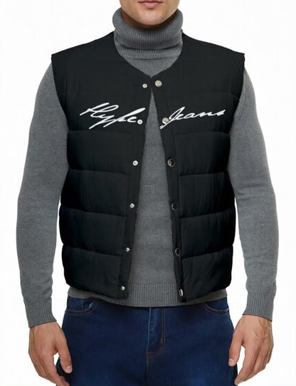Hype Jeans Company Men's Short Button Up Puffer Vest