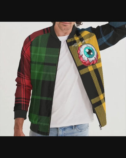 Hype Jeans Company 5 way plaid Men's Bomber Jacket