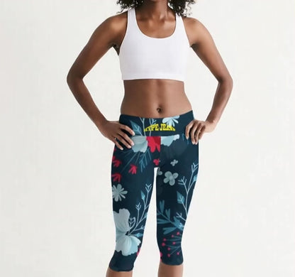 Hype Jeans Company Flowers Women's Mid-Rise Capri