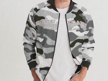 Hype Jeans Company Camo Black / White Men's Bomber Jacket