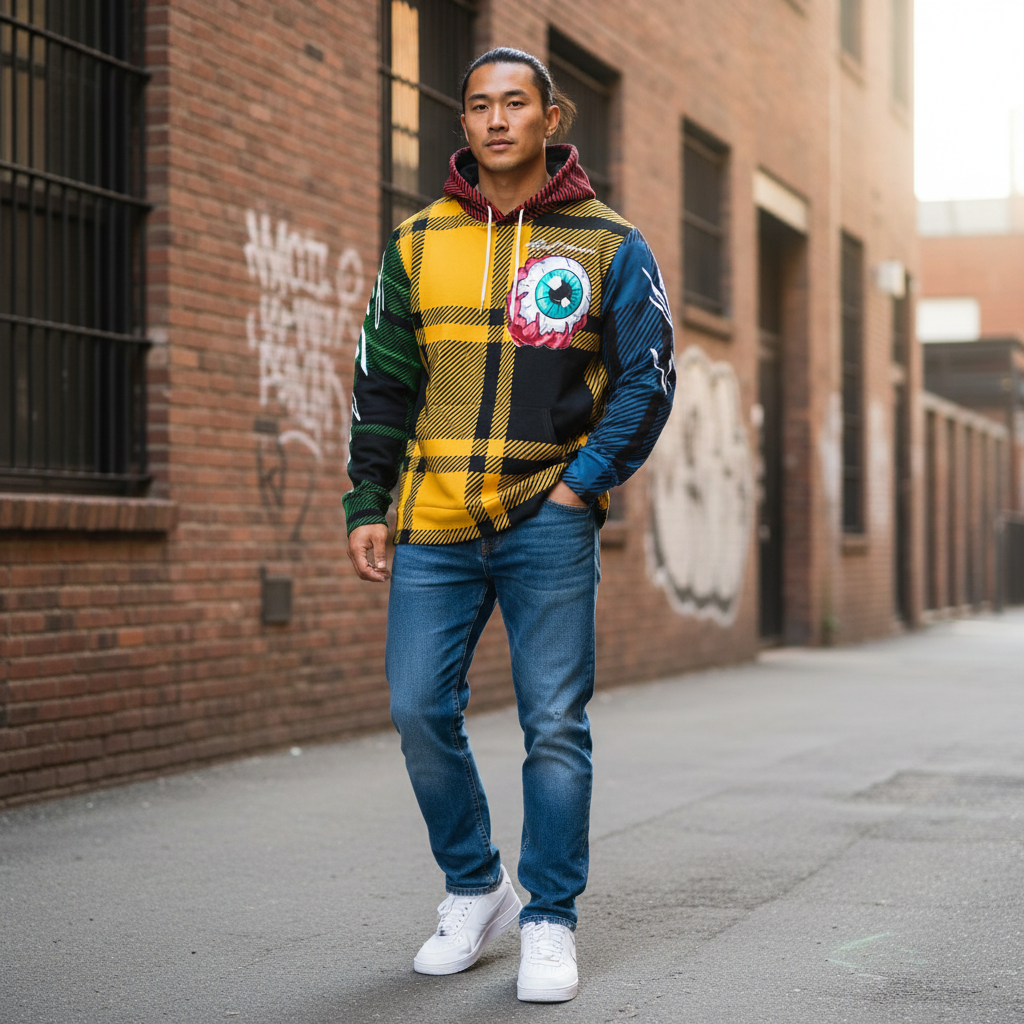 Hype Jeans Company 5 way plaid Men's Hoodie