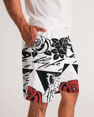 Hype Jeans Company Rose flowers Men's White Jogger Shorts