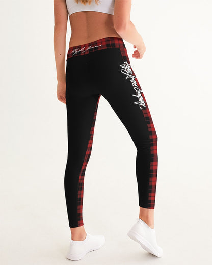 Hype Jeans Company Red Plaid  Women's Yoga Pants