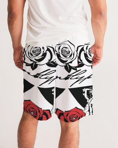 Hype Jeans Company Rose flowers Men's White Jogger Shorts