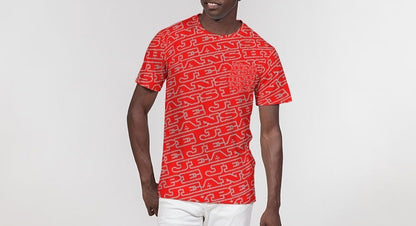 Hype Jeans Monogram Red Men's Everyday Pocket Tee - Hype Jeans Company - Hype Jeans 