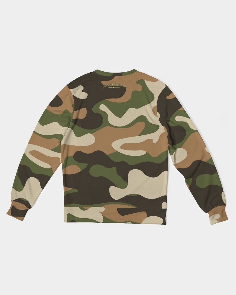 Forest Camo Men's Classic French Terry Crewneck Pullover