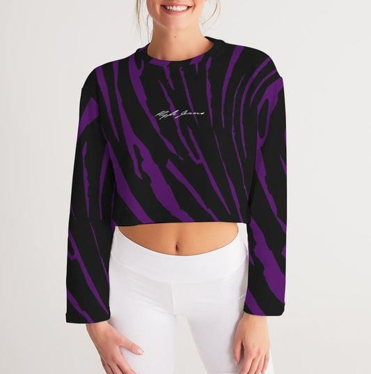 Hype Jeans Company Purple Women's Cropped Sweatshirt - Hype Jeans Company - Hype Jeans 