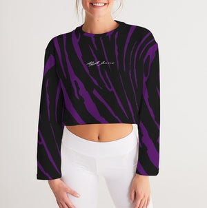 Hype Jeans Company Purple Women's Cropped Sweatshirt