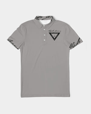 Hype Jeans Company Men's Slim Fit Short Sleeve Grey Polo